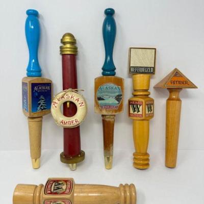 Vintage Alaskan and Widmer Brothers Beer Tap Handle Collection	