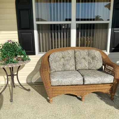 Resin Wicker Loveseat