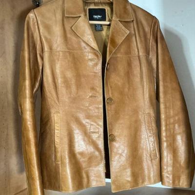 Mossimo Tan Leather Jacket - size S