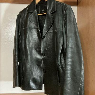 Mosimo Blk Leather Jacket - Size S