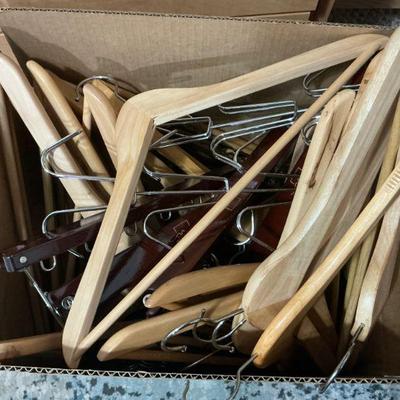 Box Lot Wood Hangers