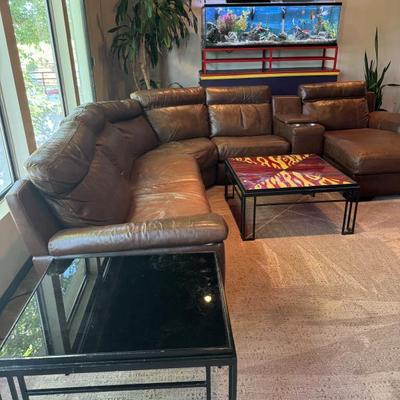 Large leather recliner 
