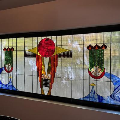 Hand made stained glass window by artist Harold Young!  