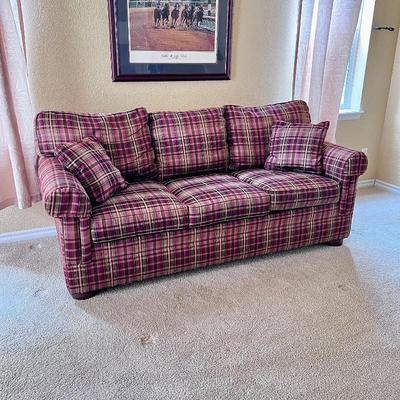 Ethan Allen Plaid Sofa