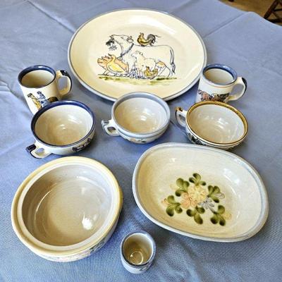 Lot of Louisville Stoneware Made in Kentucky - Serving Platters, Casserole, Coffee Mugs and more! 