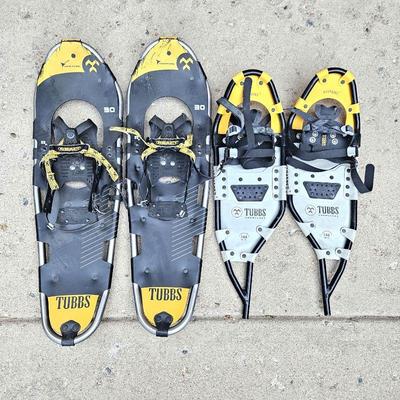  Set of Two Tubbs Snow Shoes - 30" Venture and 26" Catalyst - Yellow and Black 