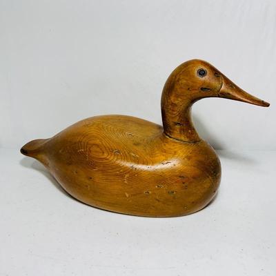 Vintage Wooden Hand Carved Duck Decoy Display Piece