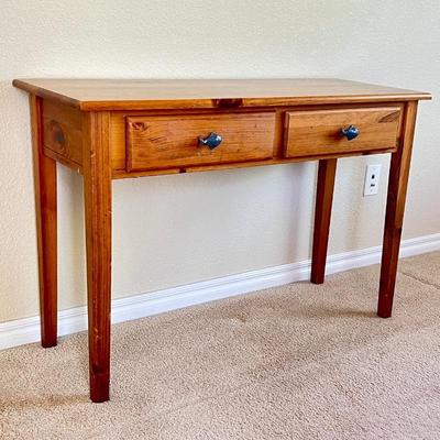 Rustic Wooden Console Table with Fish Knob Drawers