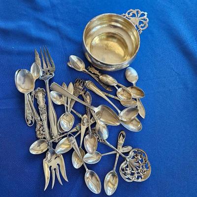  Assorted Sterling Flatware Pieces 452g Total