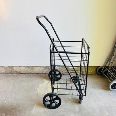  Black Wire Shopping Cart – Portable Folding Design for Easy Use