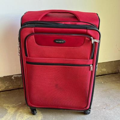 Samsonite Red Suitcase with Wheels - Great Condition