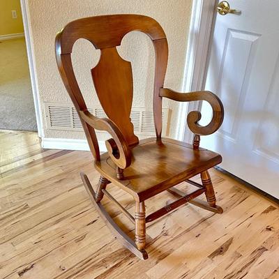 Vintage Rocking Chair - Unique Design with VA House Stamp