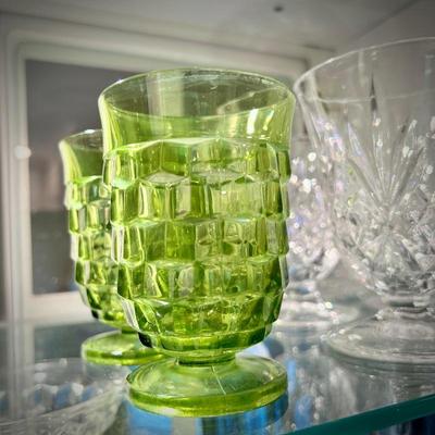Vintage Colony "Whitehall" green glasses