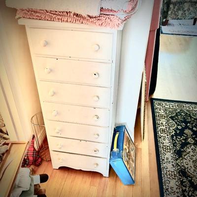 Vintage white lingerie chest