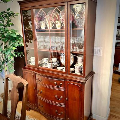 Vintage china cabinet (top lifts off for transport)