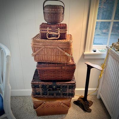 Part of vintage basket collection