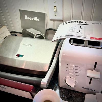 Breville panini maker and Cuisinart toaster