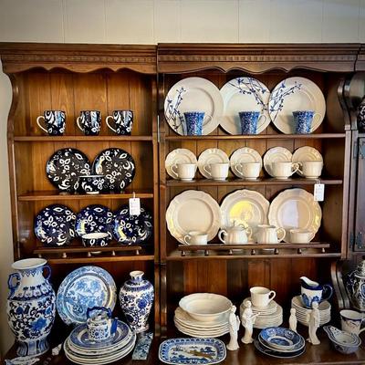 Five coordinating display hutches