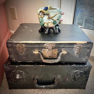 Two vintage suitcases