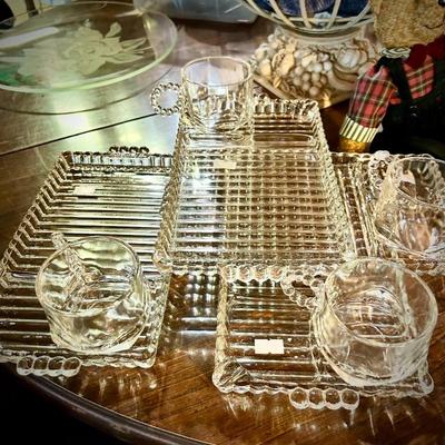 Vintage Hazel Atlas snack plate & cup sets