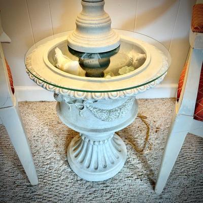 Planter converted into side table