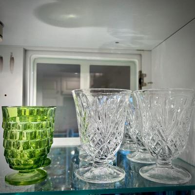 Vintage Colony "Whitehall" green glasses