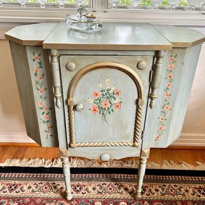 Vintage hand-painted sewing box