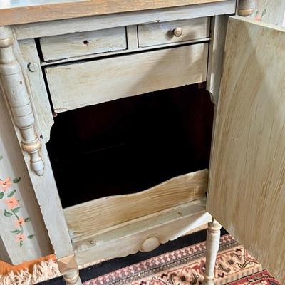 Vintage hand-painted sewing box
