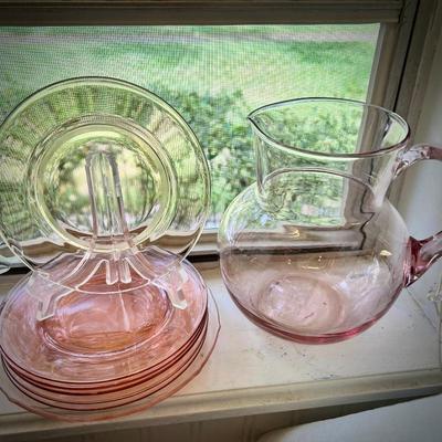 Pink Depression glassware