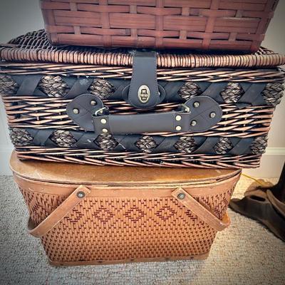 Part of vintage basket collection