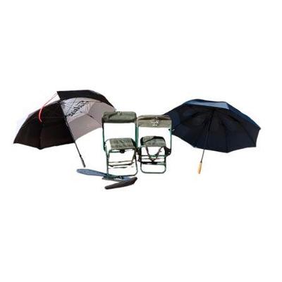 Lot #B214 - Masters Golf Tournament Folding Chairs, Blue Gustbuster Umbrella & Brand New Titleist Golf Umbrella