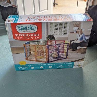 Lot #B105 - Toddleroo Superyard Colorplay - Child or Pet Enclosure!
