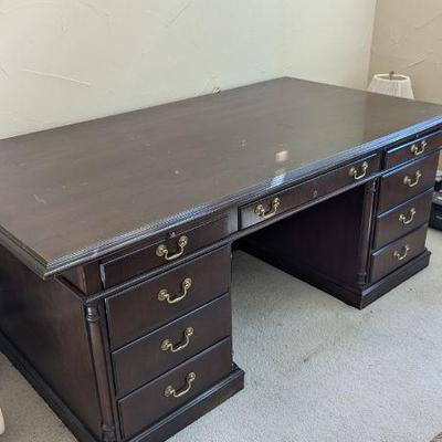 Lot #B111 - Mahogany Vintage Executive Desk