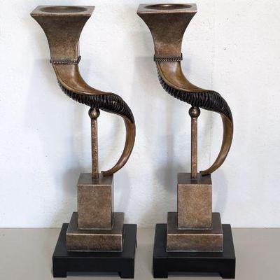 Lot #B133 - Austin Horn Candleholders