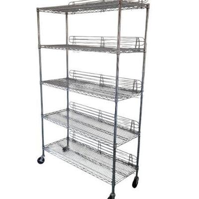 Lot #B184 - Seville Classics UltraDurable 5-Tier NSF Steel Shelving on Wheels