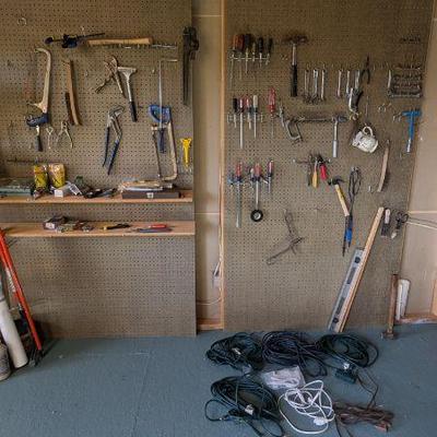 Lot #B177 - Hand Tools & Extension Cords Variety Lot
