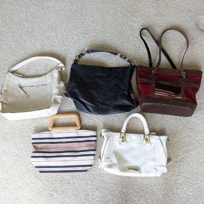 Lot #B40 - Tote Bags: Stone & Co, Dana Buchman, Bolivian Leather, City DKNY and Steve Madden