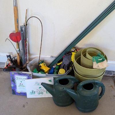 Lot #B192 - Gardening & Plant Care - Watering Cans, Pots, Hand Tools & More
