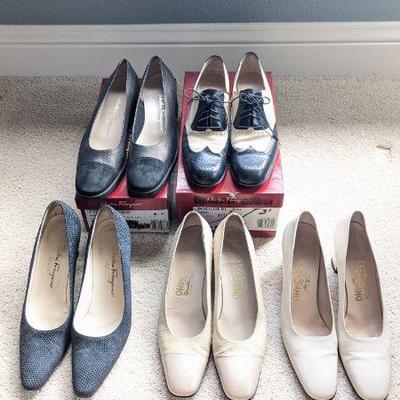 Lot #B31 - Salvatore Ferragamo Pumps & Oxfords Sizes 7-8