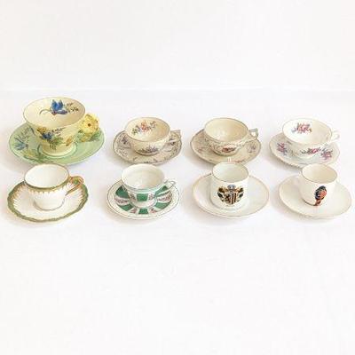 Lot #B92 - Collector's Tea Cup & Demitasse Lot, Including Rosenthal Selb Germany & Haviland Limoges France