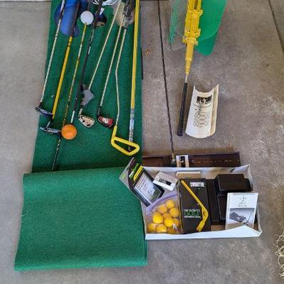 Lot #B204 - Golf Training Equipment Lot - Clubs, Practice Tools, and Training Aids