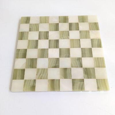 Lot #B150 - Decorative Green Onyx Chessboard Set