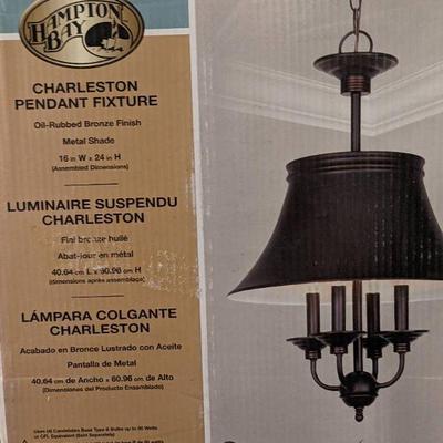 WST075 (1) Unused Charleston Pendant Fixture From Hampton Bay.