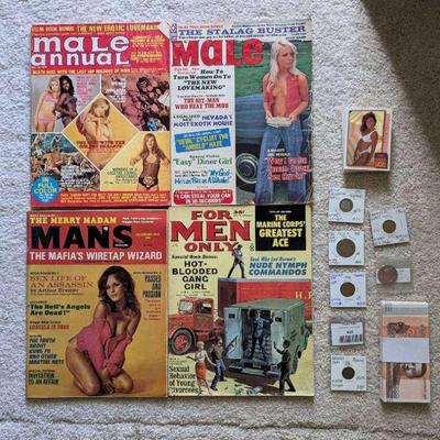 WST006-Old Magazines, Coins, Paper Money and Entertainment Cards.