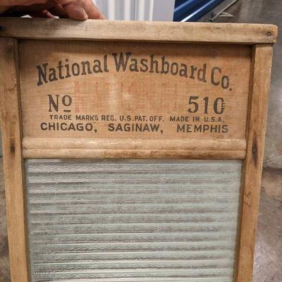 WST077 Vintage Washboard To Wash Your Clothes. No.510 from the "National Washboard Company" 