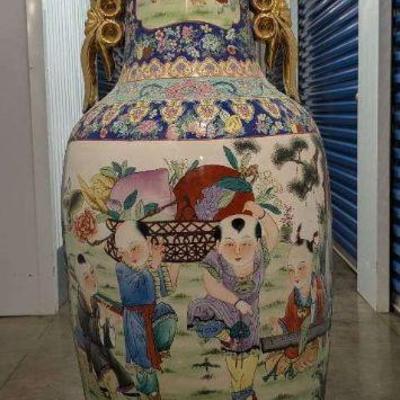 WST019 Beautiful Gigantic 5' Tall Oriental Vase 
