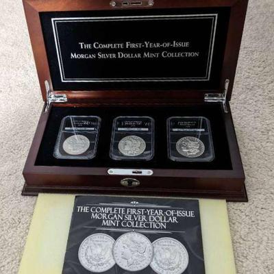 WST082 The Complete First-Year-Of-Issue Morgan Silver Dollar Collection.