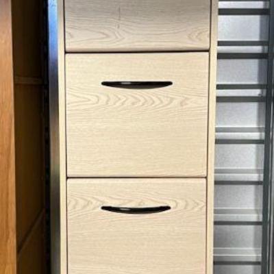 TII005- (4) Drawer Wooden Filing Cabinet 