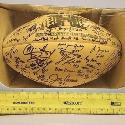 TII105 - UH Warrior Autographed Football 