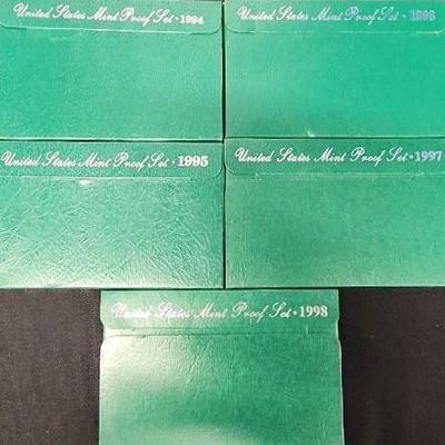 TII121 - US Mint Proof Sets 1994 - 1998
